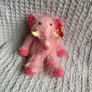 Vintage TY Punkies Pipsqueak the Elephant Beanie baby plushie Punkies Collection